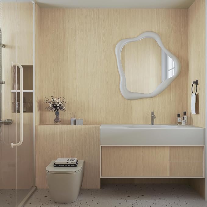 BOMENG Large White Oak Wood Wallpaper Light Oak Contact Paper Peel and Stick - Image 7