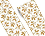 FLFK Wallpaper Border Gold and White Patterns Peel and Stick Wall Border Self by FLFK