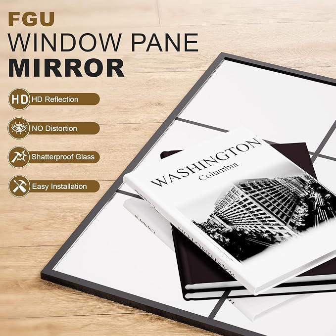 Window Mirrors for Wall Decor, Wall Mirrors Decorative Window Pane 24 x 36 - Image 5