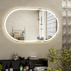 BEAUTYPEAK 40x24 LED Oval Bathroom Mirror - Image 7