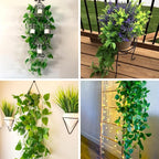 CEWOR 2pcs Fake Hanging Plants for Room Decor, 3.6ft Artificial Ivy Pothos Vine - Image 5