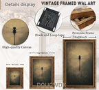 Vintage Gold Framed Wall Art Retro Dark Dragonfly Painting Canvas Prints Gothic - Image 5