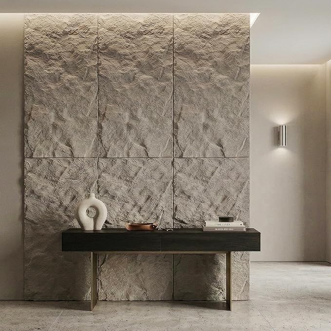 VooBang 4 Pack 3D Wall Panels, Lava Rock Molten Texture PU Wall Panels - Image 2