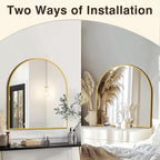 FICTOR Bathroom Mirror for Wall, Arched Vanity Bathroom Mirror for Over Sink - Image 5