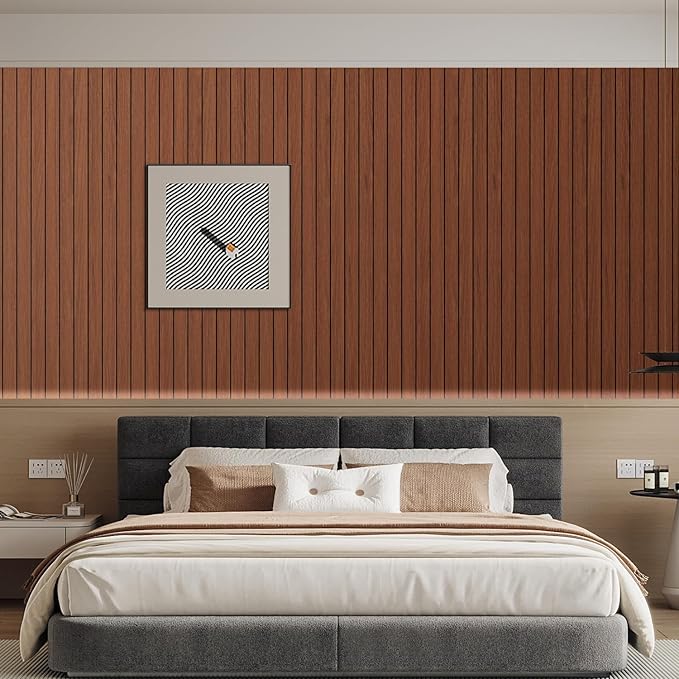 Arthome Peel and Stick Slat Wall Panels 15.7 "x400, Self-Adhesive PVC Wood - Image 3