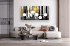 Cao Gen Decor Art S06350 Wall Art Canvas Painting Yellow Tree in Black and - Image 7