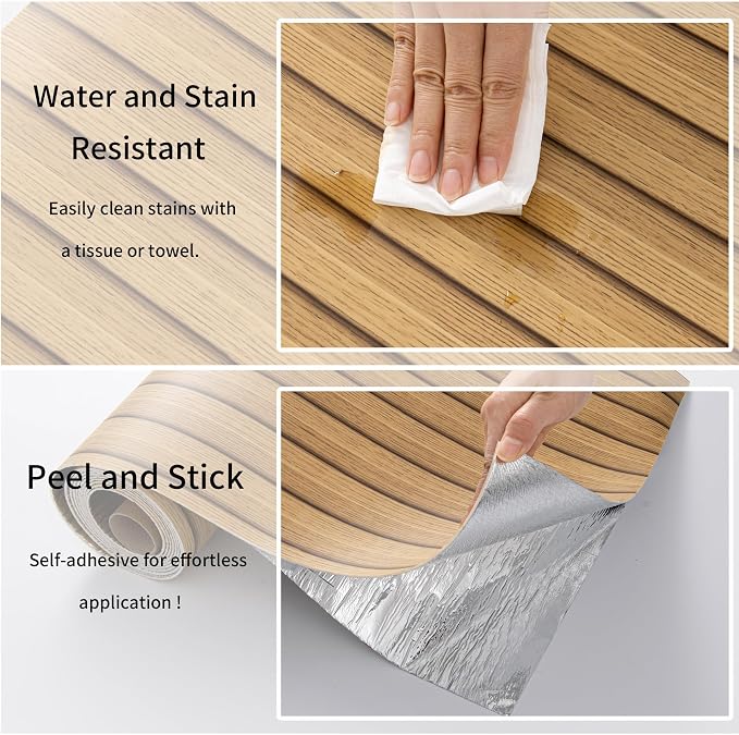 Haimin Wood Grain Slat Wall Panels Peel and Stick Faux Wood Thick Wallpaper - Image 5