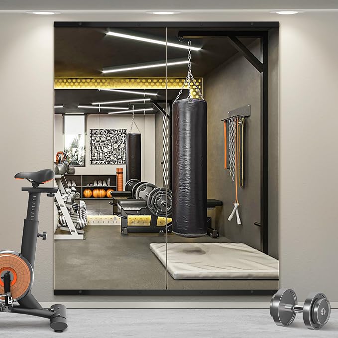 TRAHOME Home Gym Mirror for Wall, Glass Frameless Body Large Mirror for Home Gym - Image 2