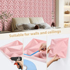 Heikki 30 Pack 3D Wall Panel for Interior Wall Décor, PVC Flower Textured Wall - Image 3