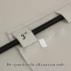 RYB HOME Blackout Curtains for Living Room, Privacy Thermal Insulating Window - Image 5