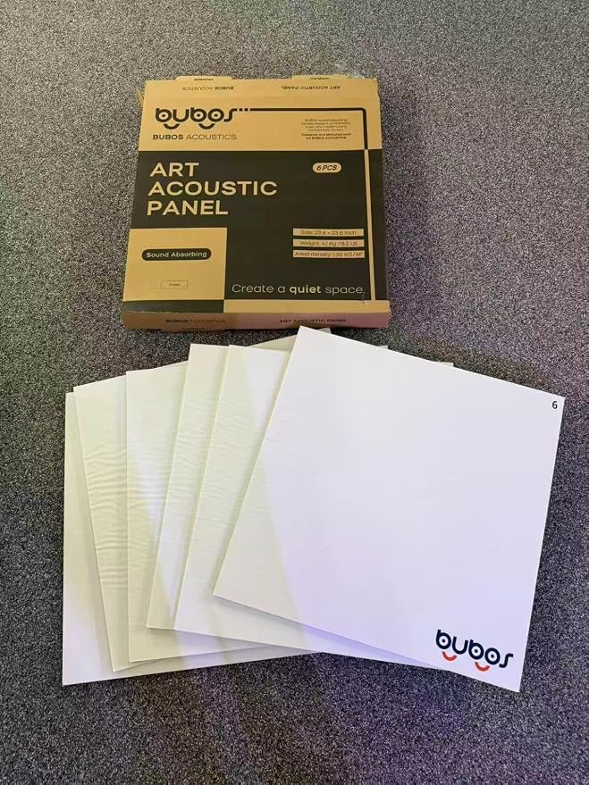 BUBOS 6 Pack Self-Adhesive Acoustic Wall Panels, 70.8" x 47.2" Sound Panels - Image 3