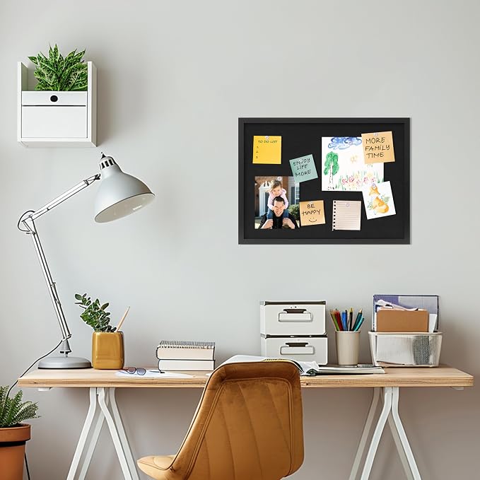 DAHAPYBOO Cork Board with Linen Black 2Pack, Bulletin Board 23"x17", Corkboards - Image 5