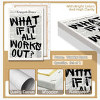 Drimiler Retro Black And White Newspaper Poster What If It All Works Out Canvas - Image 2