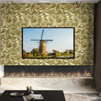 STICKGOO 3D Wall Panels for Interior Wall Decor, Champaign Gold Diamond Design - Image 2