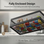 PUSDON Mesh Shower Caddy Wall Mount, Heavy Duty Adhesive Bathroom Shelf - Image 5