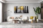 Cao Gen Decor Art S06362 Wall Art Canvas Painting Yellow Tree in Black and - Image 6