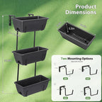 OYEAL Railing Planter Box Outdoor Deck Railing Planter Boxes Window Boxes - Image 2