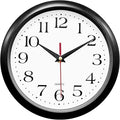 Bernhard Products Black Wall Clock Silent Non Ticking 8 Inch Quality Quartz by BernhardProducts