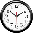 Bernhard Products Black Wall Clock Silent Non Ticking 8 Inch Quality Quartz by BernhardProducts
