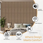 4 Pack Wood Panels for Wall, 106.3" × 11" Wood Slat Acoustic Panels for Wall - Image 9