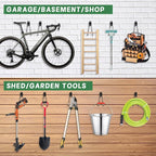 GURADESIGN 4-Piece Garage Hooks Wall Mount Storage Hanger - Image 8