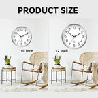 AKCISOT Atomic Silver Wall Clock Analog Clocks Battery Operated Clock - Image 5