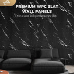 OUZUGIE WPC Acoustic Slat Wall Paneling, Living Room, TV Background, Study Room - Image 2