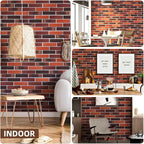 76pcs Red Thin Brick Veneers, Curlable Red Brick Tiles, DIY Accent Walls - Image 6