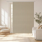 AJAZZ Blackout Accordion Door Curtain 98"x106" Cream Yellow - Image 9