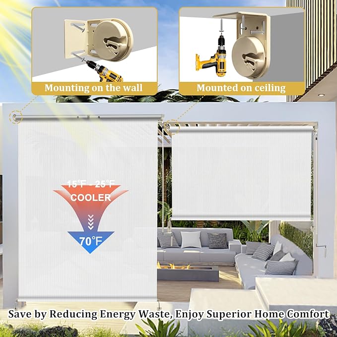 Shade&Beyond Outdoor Roller Shades - Image 4
