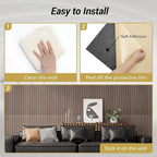 TONOR Dual-Layer Thickened Acoustic Wood Wall Panels Self Adhesive, 4 Pack - Image 6