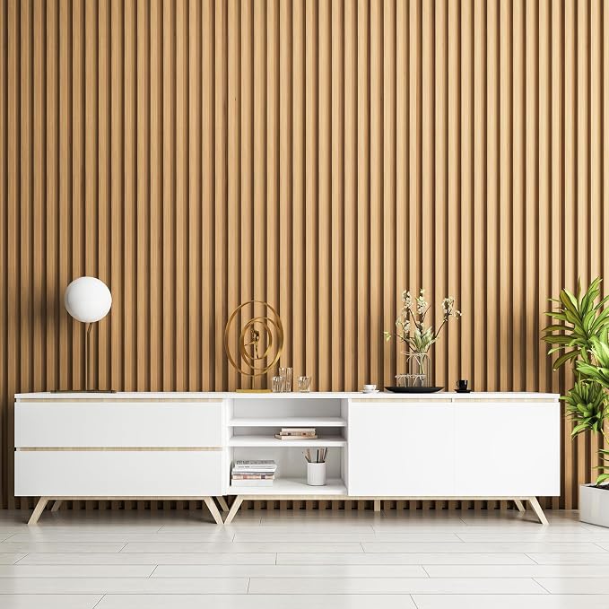 Art3d 4 Pc 96"x5.7" Wood Slat Wall Panel - Image 8