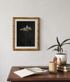 InSimSea Gold Bamboo Framed Canvas Wall Art, Retro Dark Dried Wildflower - Image 5