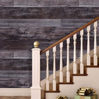 WENMER 17.71" x 394" Grey Wood Peel and Stick Shiplap Self Adhesive Wallpaper - Image 3