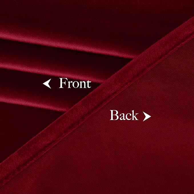 NICETOWN Red Blackout 120" Velvet Curtains - Image 9