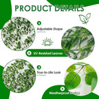Der Rose 4Pcs Fake Plants Hanging Artificial Ivy Vine Faux Eucalyptus Hanging - Image 4