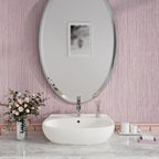 CRE8TIVE Pale Pink Grasscloth Peel and Stick Wallpaper - Image 3