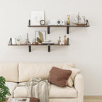 Heimlove Deep Floating Shelves for Wall, 12 Inch Deep Floating Shelves Set of 3 - Image 6