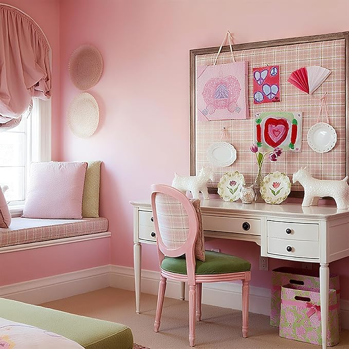 practicalWs Pink Self-Adhesive Wallpaper Film Stick Paper Easy to Apply 15.7'' - Image 2