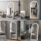 FENNIO Full Length Mirror with Lights, Free Standing Lighted Floor Mirror - Image 7