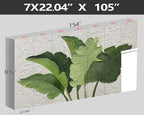 XMPMBM-Hand-Painted Banana Leaf Art Fabric Wallpaper Graffiti Green Leaf Living - Image 4