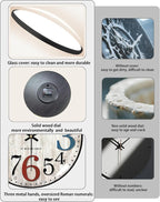 Decorative Wall Clocks Batterys Operated, Retro Wall Clock - Image 3