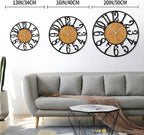 LEIKE Large Wall Clocks, Non Ticking, Battery Operated Rustic Round Modern Big - Image 2