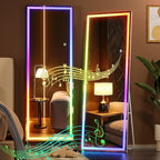 Hasipu 56"x16" LED RGB Bluetooth Full Length Mirror - Image 2