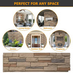 ROOMTEC 6-Packs Faux Stone Wall Covering Panels - Image 7