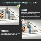 50x36 LED Bathroom Mirror with Lights, Backlit and Front Lit Anti-Fog Lighted - Image 7