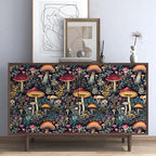 BOKEBEVE Extra Long Wallpaper Peel and Stick Vintage Mushroom Contact Paper - Image 5