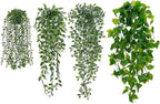 BLEUM CADE Fake Hanging Plants Mixed Set, Faux Hanging Potted Plants Greenery by BLEUMCADE