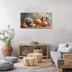 Pumpkin Wall Art Fall Kitchen Wall Decor Farmhouse Halloween Pictures Autumn - Image 2