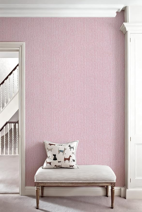 Pink Peel and Stick Wallpaper Fabric Contact Paper 15.7inchx 196.8inch Vintage - Image 7